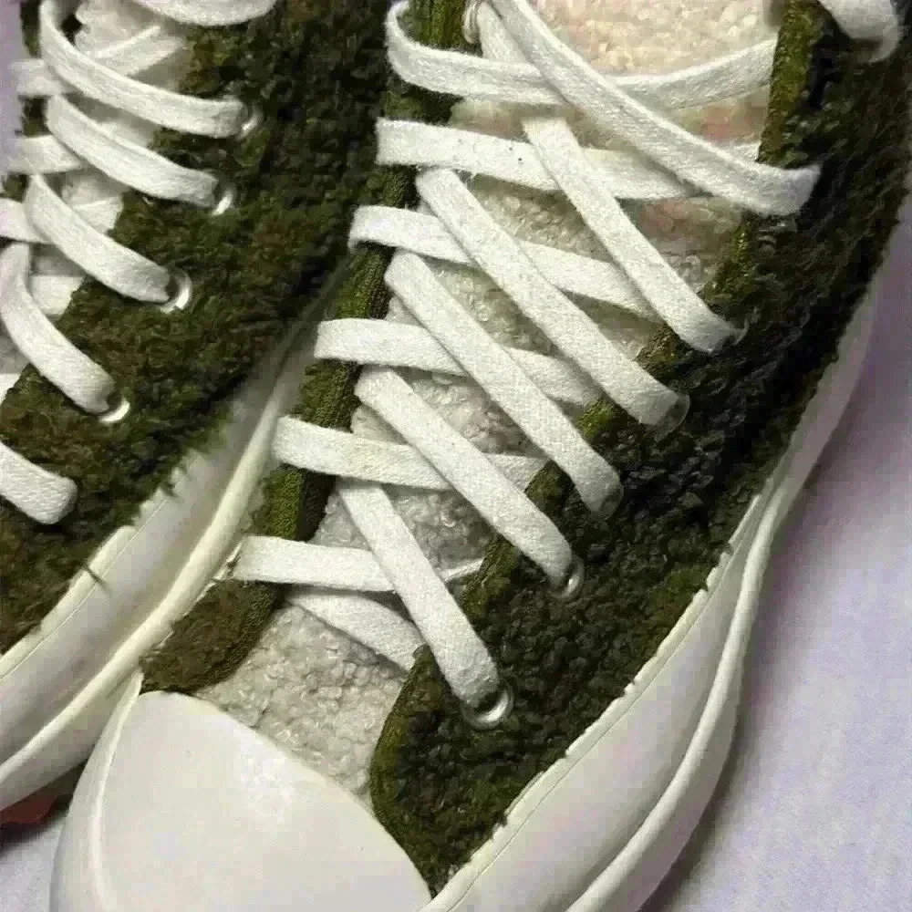 Converse Run Star Hike High Women's Fur Green Moss Lace Up 573197C Size 6.5 - Picture 12 of 15